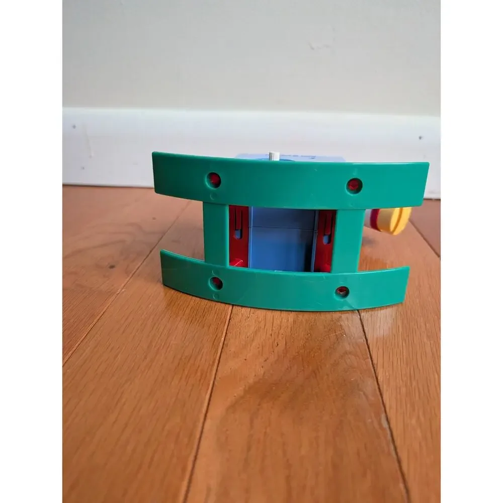 Vintage 90s Colorblock Rocking Horse Clock Nursery Decor